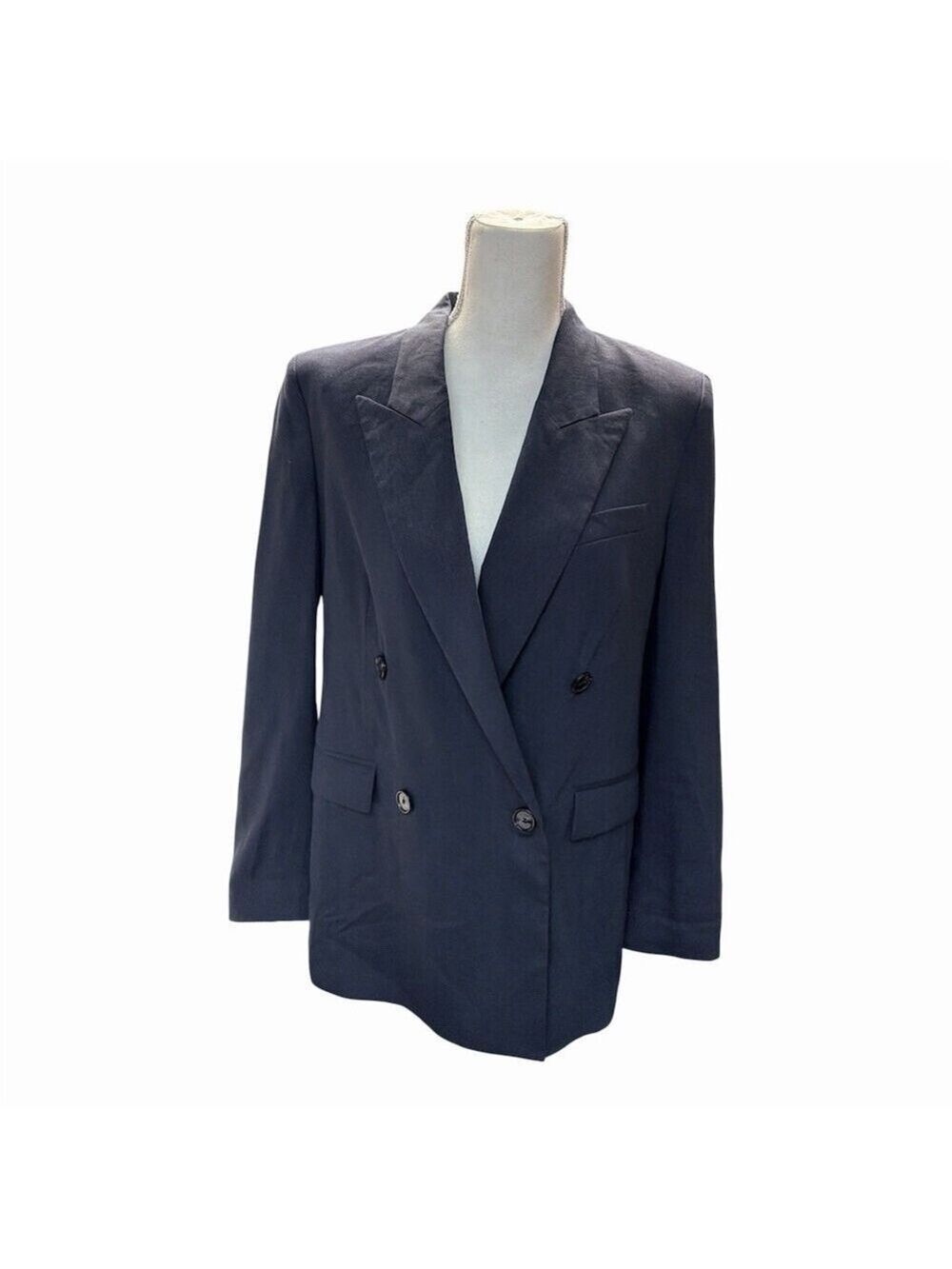 BOSS Hugo Boss Blazer NWT $645 Women’s Size 6 Navy Double Breasted Longline